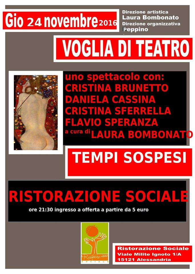 RINVIATO – I “Tempi Sospesi” e le loro implicazioni a Voglia di Teatro