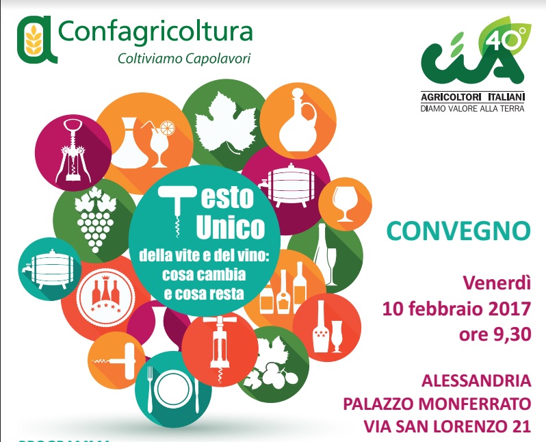 Testo Unico della Vite e del Vino: cosa cambia, cosa resta. Lo spiegano Cia e Confagricoltura Alessandria