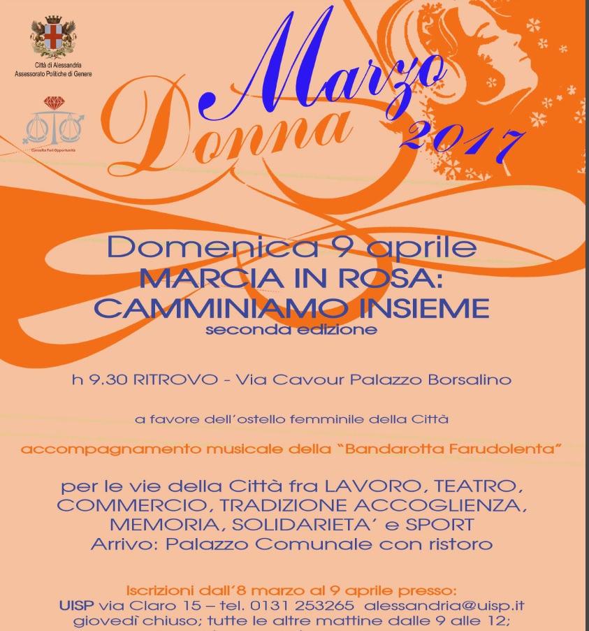 Domenica la marcia in rosa per l’ostello femminile di Alessandria   