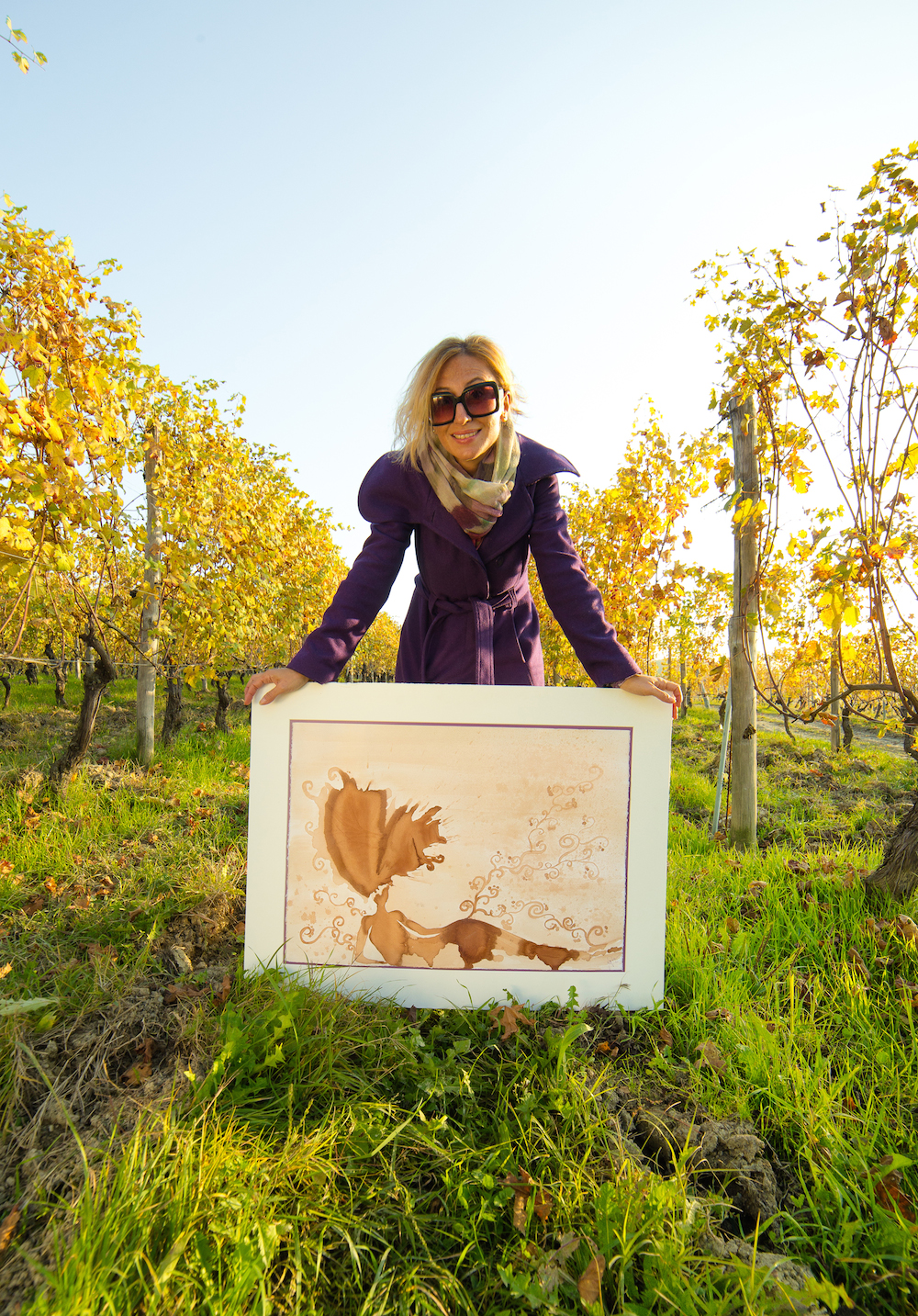 L’artista Rita Barbero in via Dante ad Alessandria