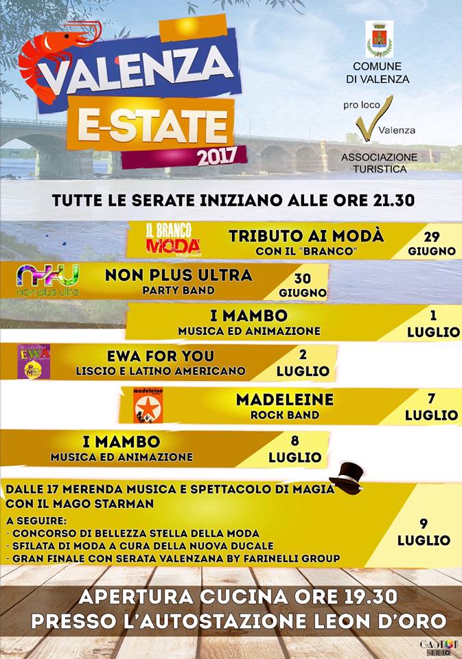 Al via gli appuntamenti di Valenza E-State 2017