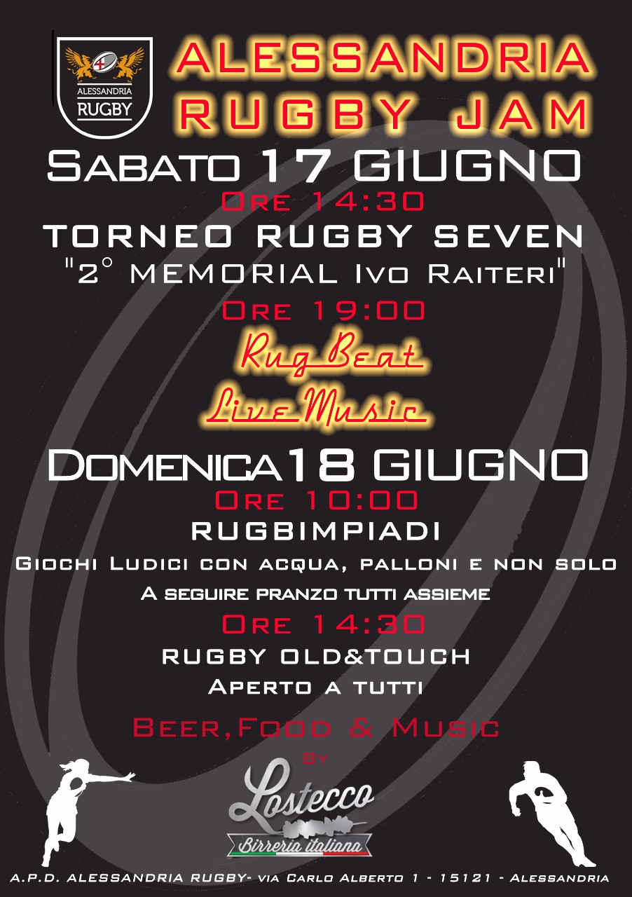 Due giorni all’insegna dell’Alessandria Rugby Jam