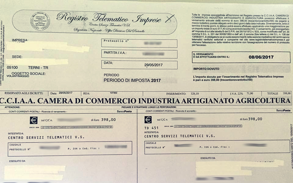 Unioncamere mette in guardia: occhio ai bollettini sospetti