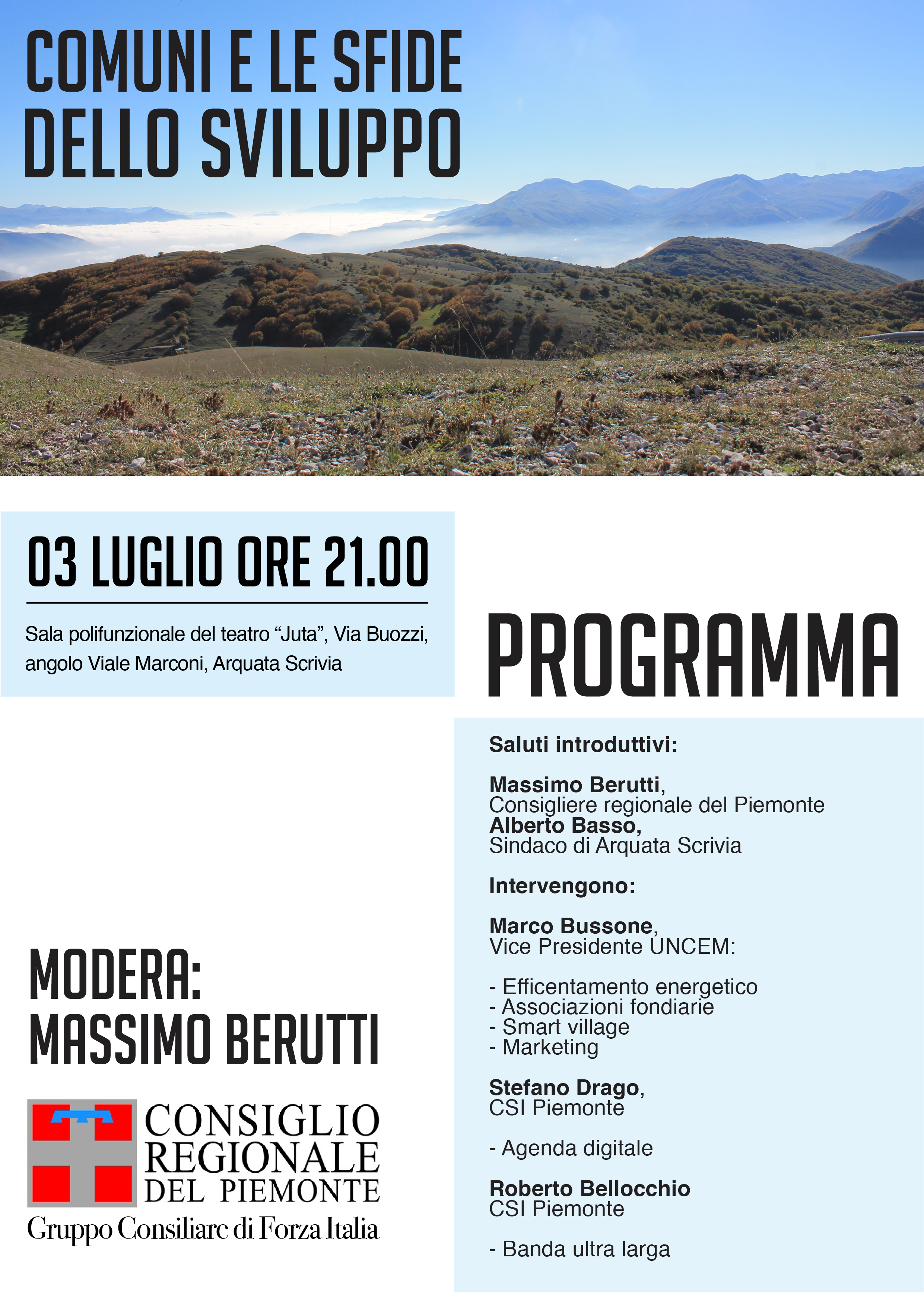 I Comuni e le sfide dello sviluppo: lunedì l’incontro ad Arquata