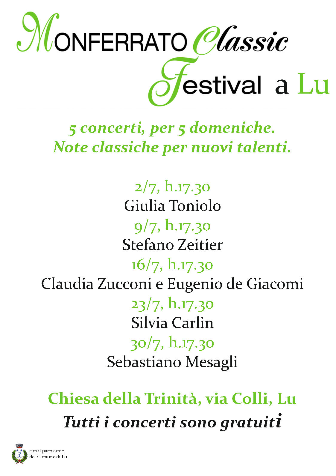 La musica classica al centro dell’attenzione per tutto il mese di luglio