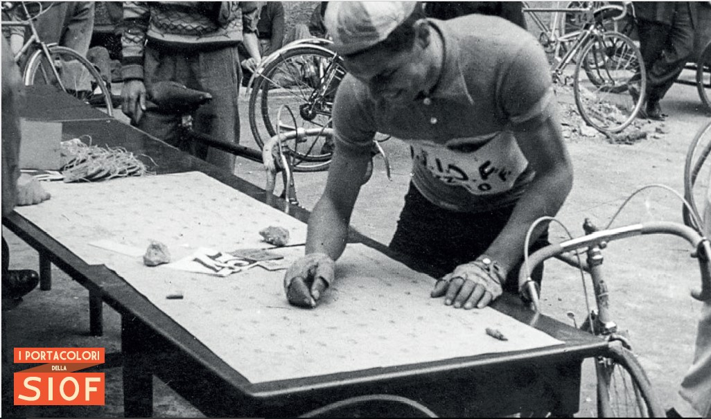 Con Bellutti, Moser e i portacolori della Siof “Una Bicicletta puo’ volare”