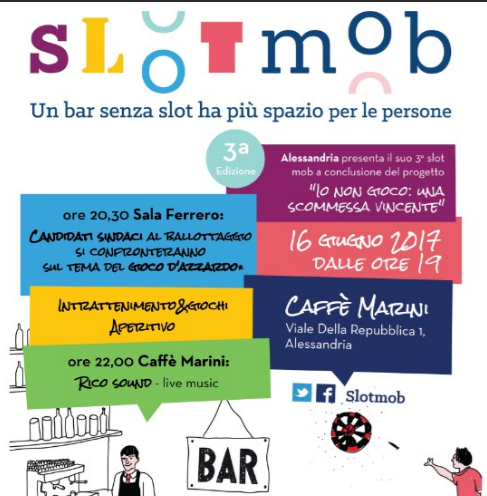 Slotmob contro il gioco d’azzardo al Caffè Marini