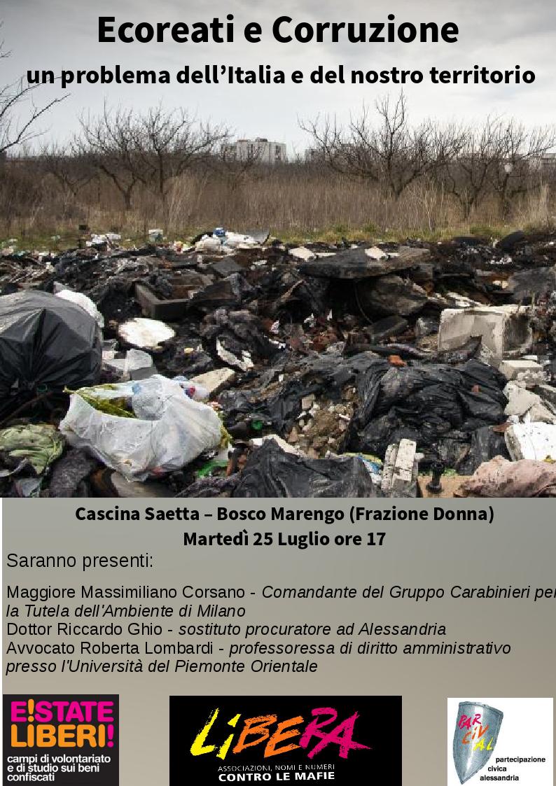 A Cascina Saetta si parla di ecoreati e corruzione