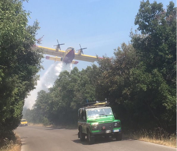 I volontari AIB della provincia impegnati negli incendi sul Gargano