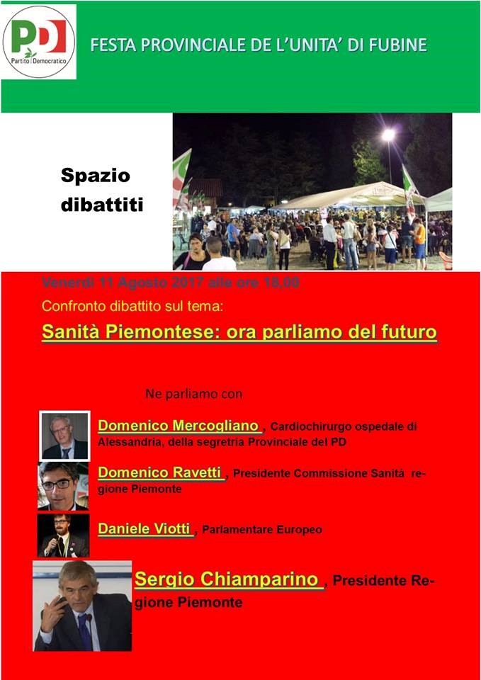 Nove giornate di eventi alla festa dell’Unità di Fubine
