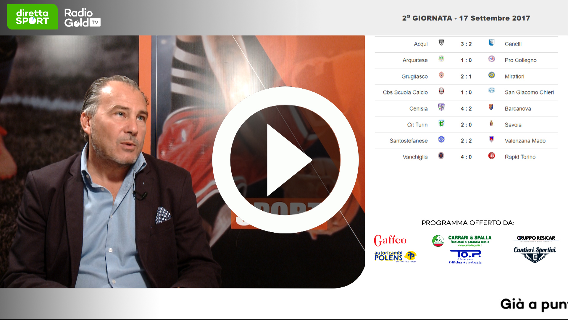 Promozione: su Radio Gold Tv mister Maurizio Ammirata