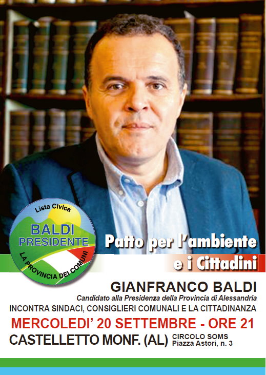 Gianfranco Baldi spiega perché si è candidato in Provincia