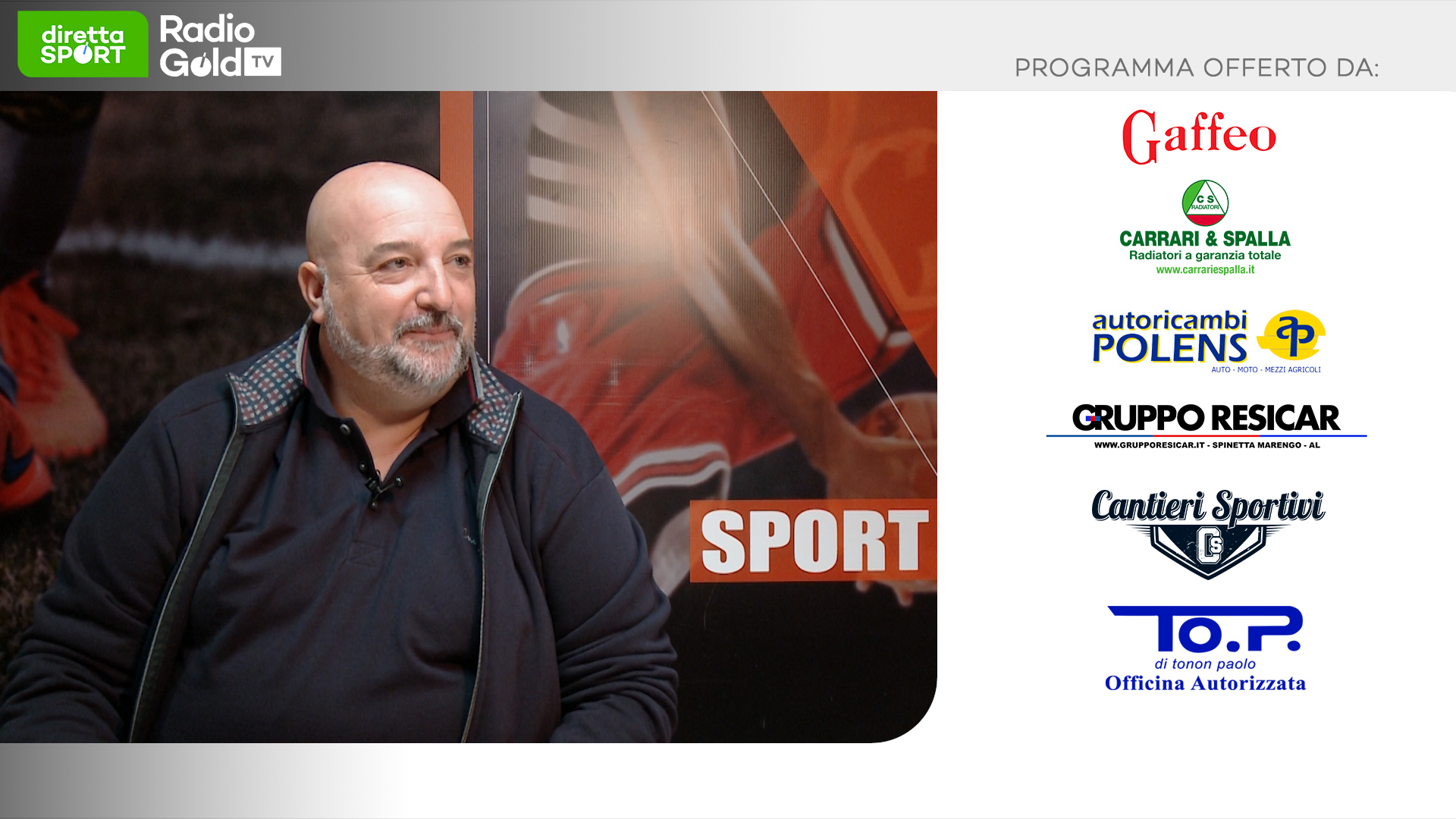 Serie D: su Radio Gold Tv mister Gabriele Tosi