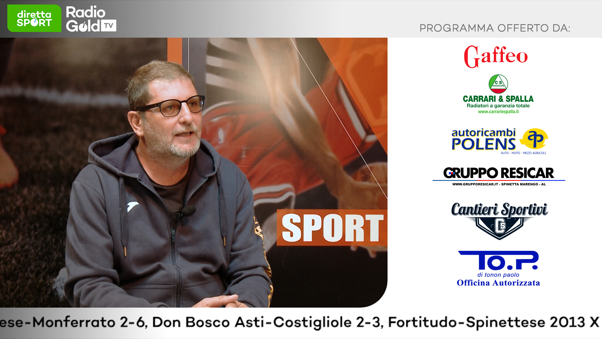 Seconda Categoria: su Radio Gold Tv il presidente Luca Olivieri