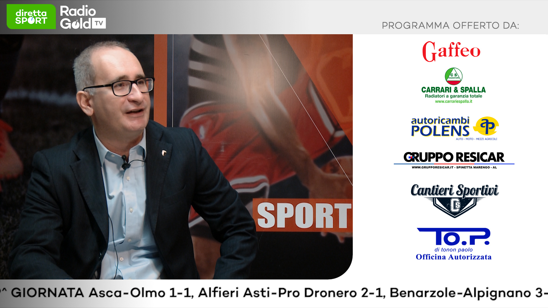 Serie D: su Radio Gold Tv Massimiliano Pro, ad del Calcio Derthona