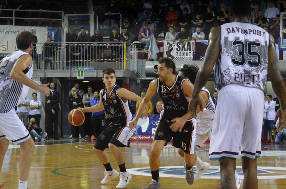 Bertram Derthona cade per la terza volta: Rieti batte i bianconeri