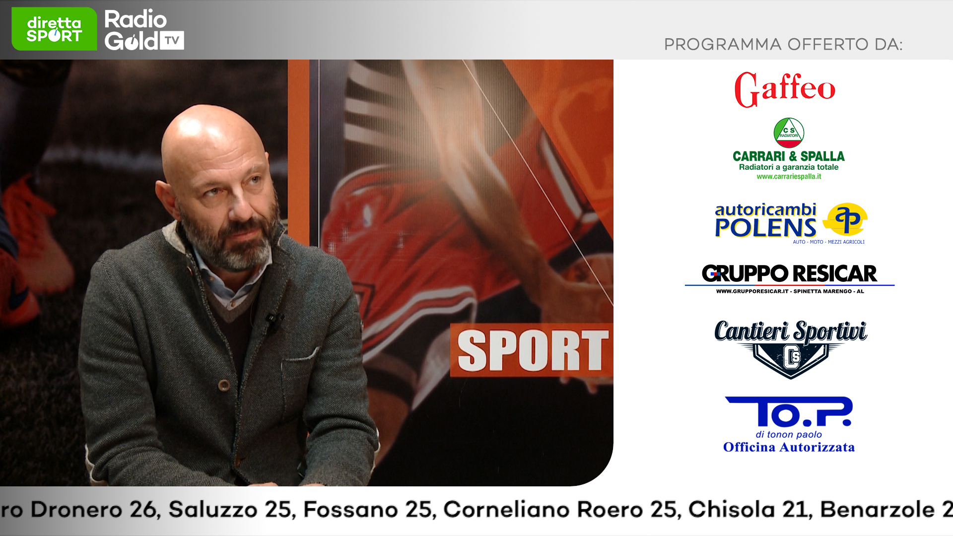 Serie D e Eccellenza: su Radio Gold mister Fabio Nobili
