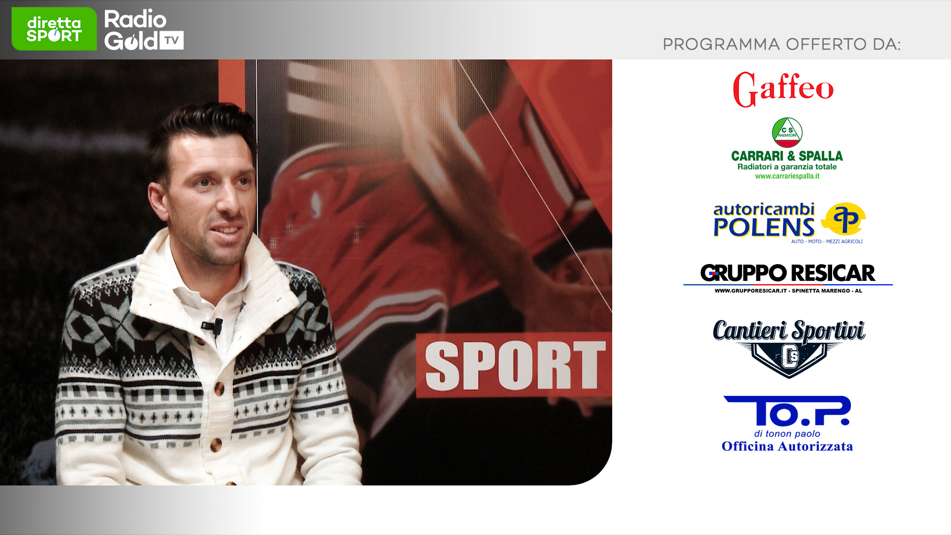Serie D: su Radio Gold Tv il centrocampista Riccardo Molina