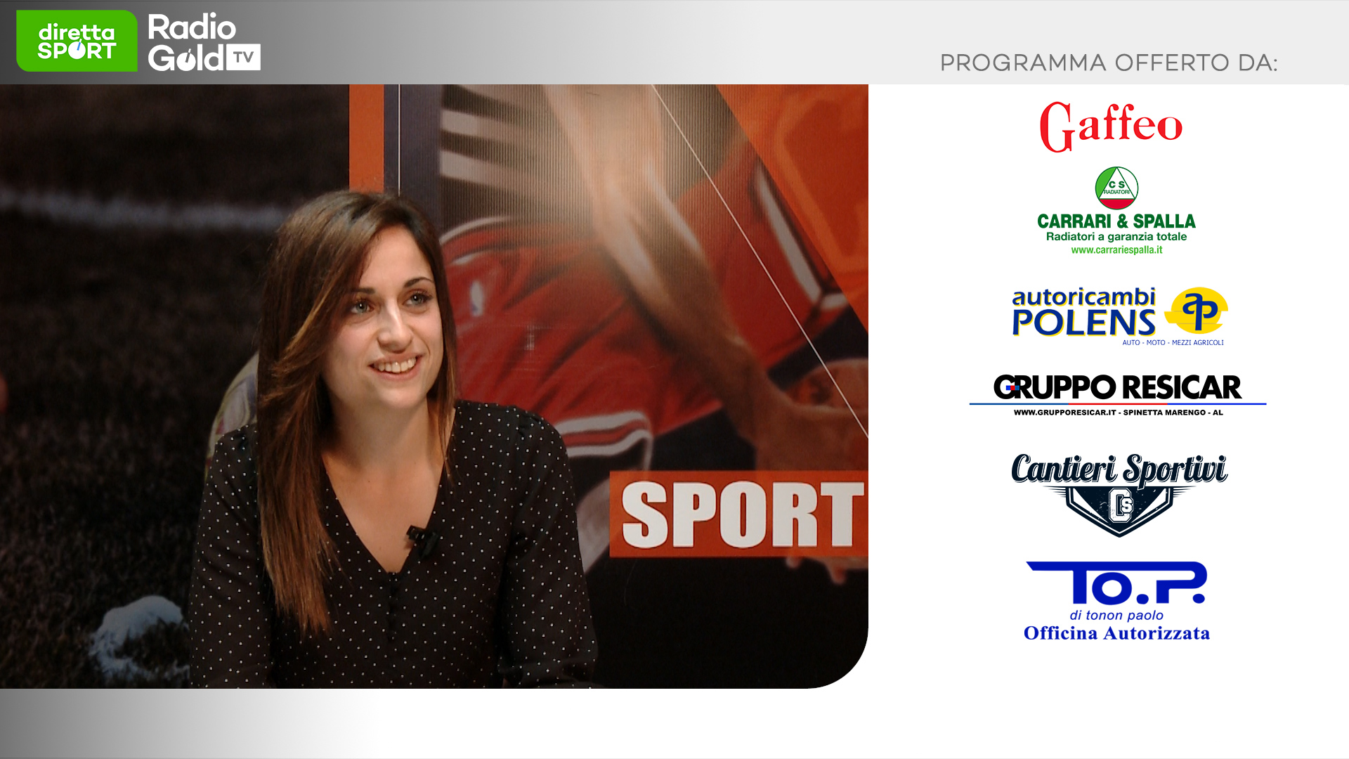 Calcio Femminile: su Radio Gold Tv Maria Speranza Levis
