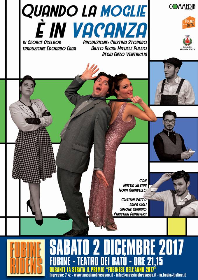 A Fubine va in scena la commedia “Quando la moglie è in vacanza”