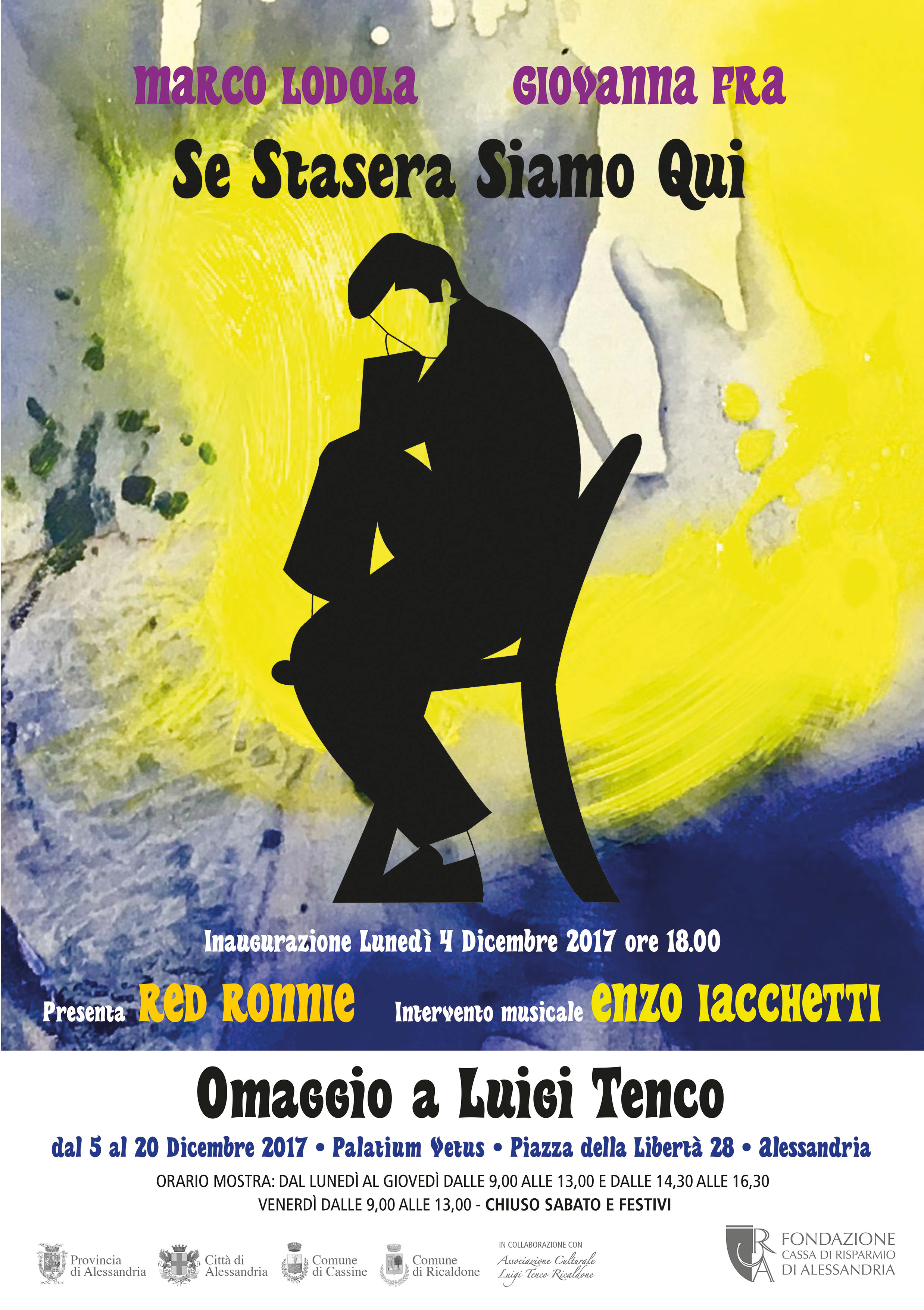 Iacchetti e Red Ronnie per inaugurare la mostra dedicata a Tenco