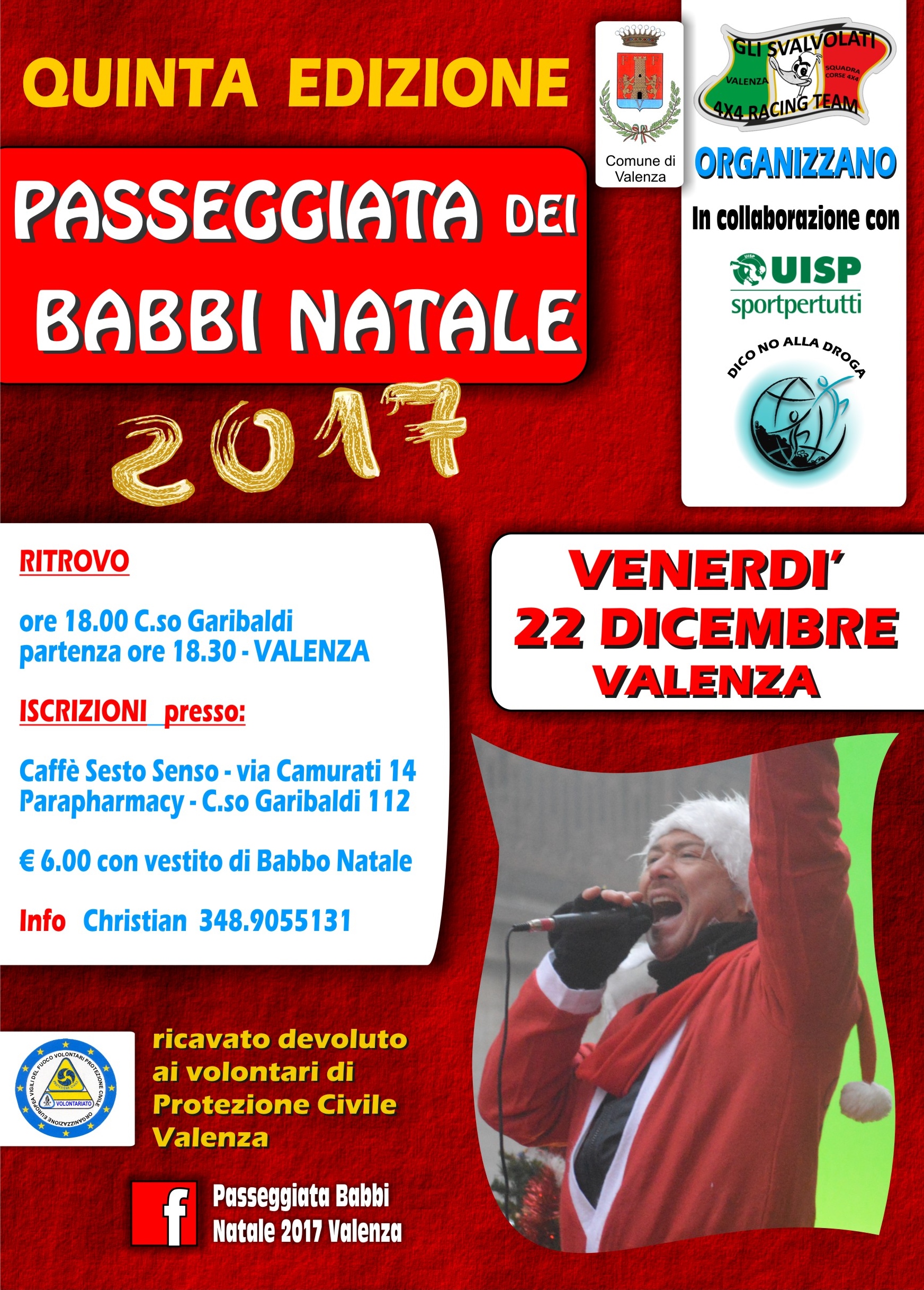 A Valenza torna la passeggiata dei Babbi Natale