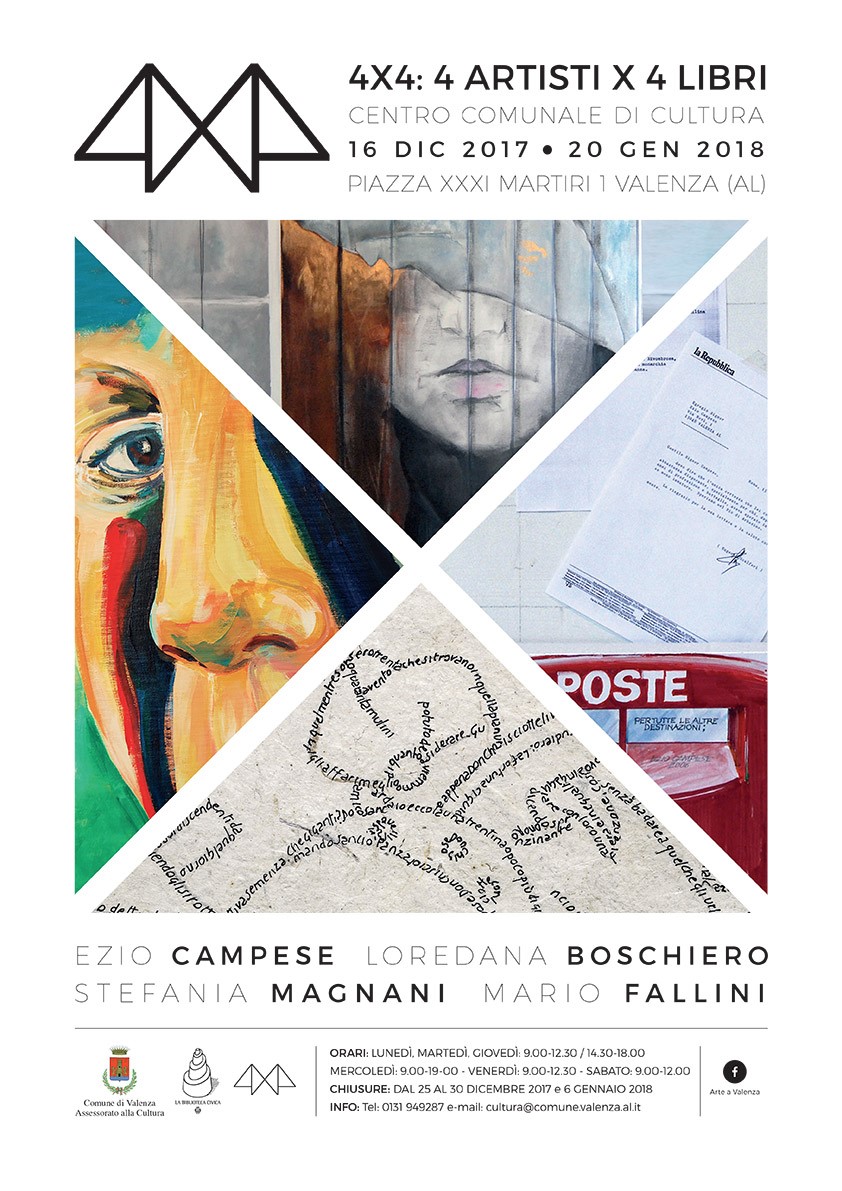Al Centro di Cultura inaugura la mostra 4 x 4: 4 artisti per 4 libri