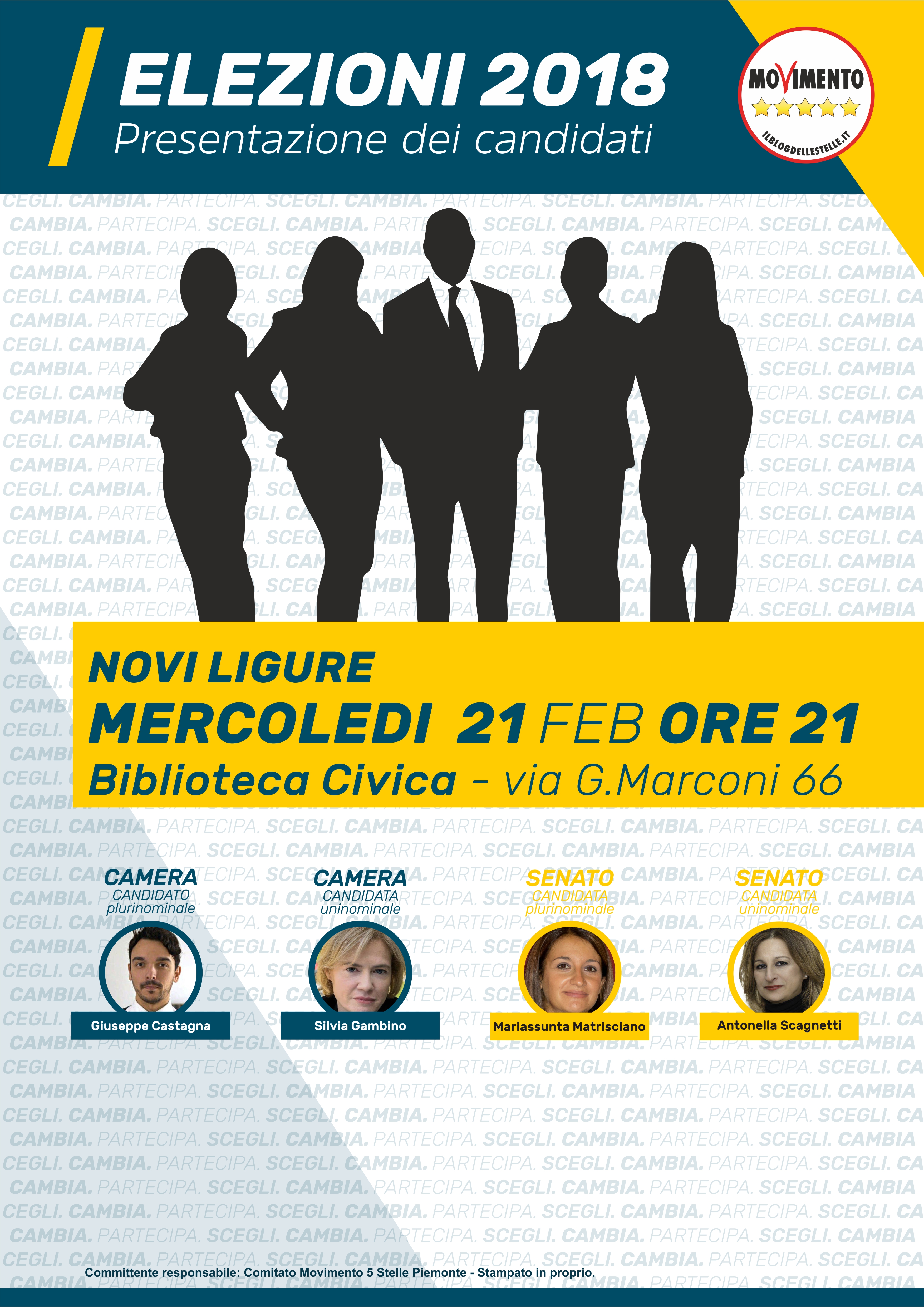 A Novi Ligure la presentazione dei candidati del M5S