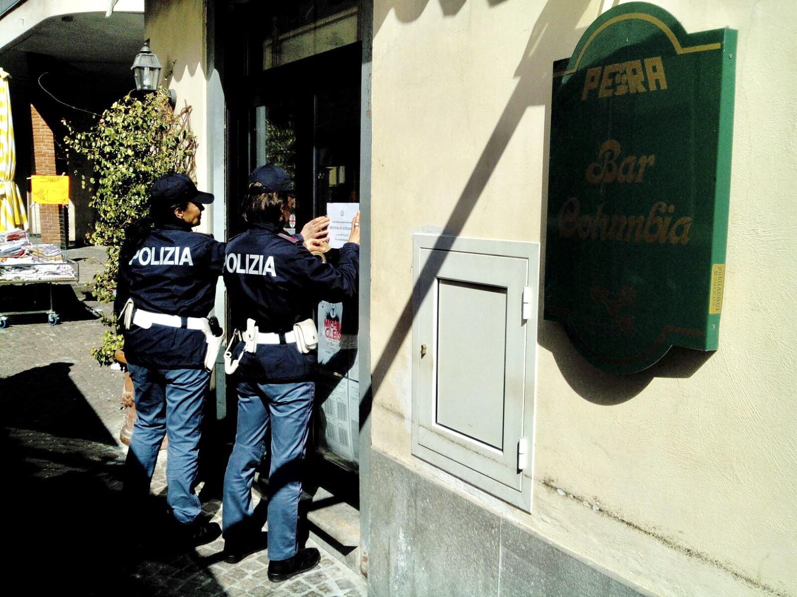 Chiusura per 10 giorni di un bar ad Acqui