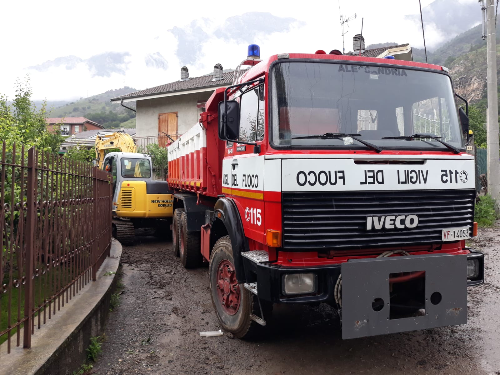 Anche i Vigili del Fuoco di Alessandria a Bussoleno