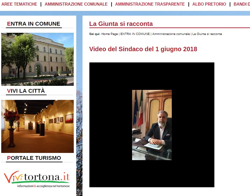 La Giunta di Tortona si racconta sul sito del Comune