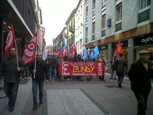 Otto ore di sciopero per i lavoratori della Bundy di Borghetto