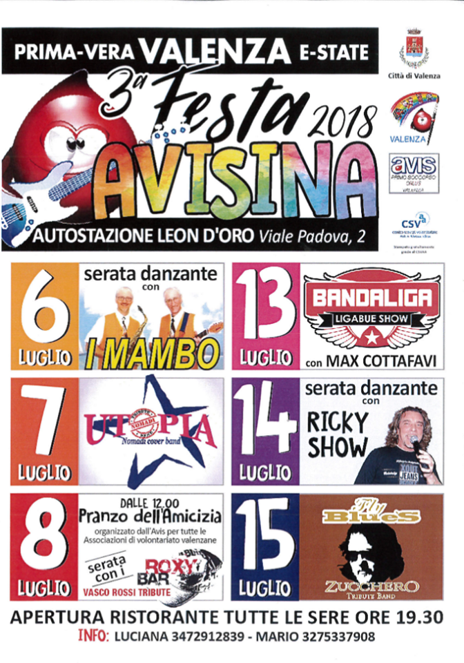 Nuovo weekend di cibo e musica con la “Festa avisina”