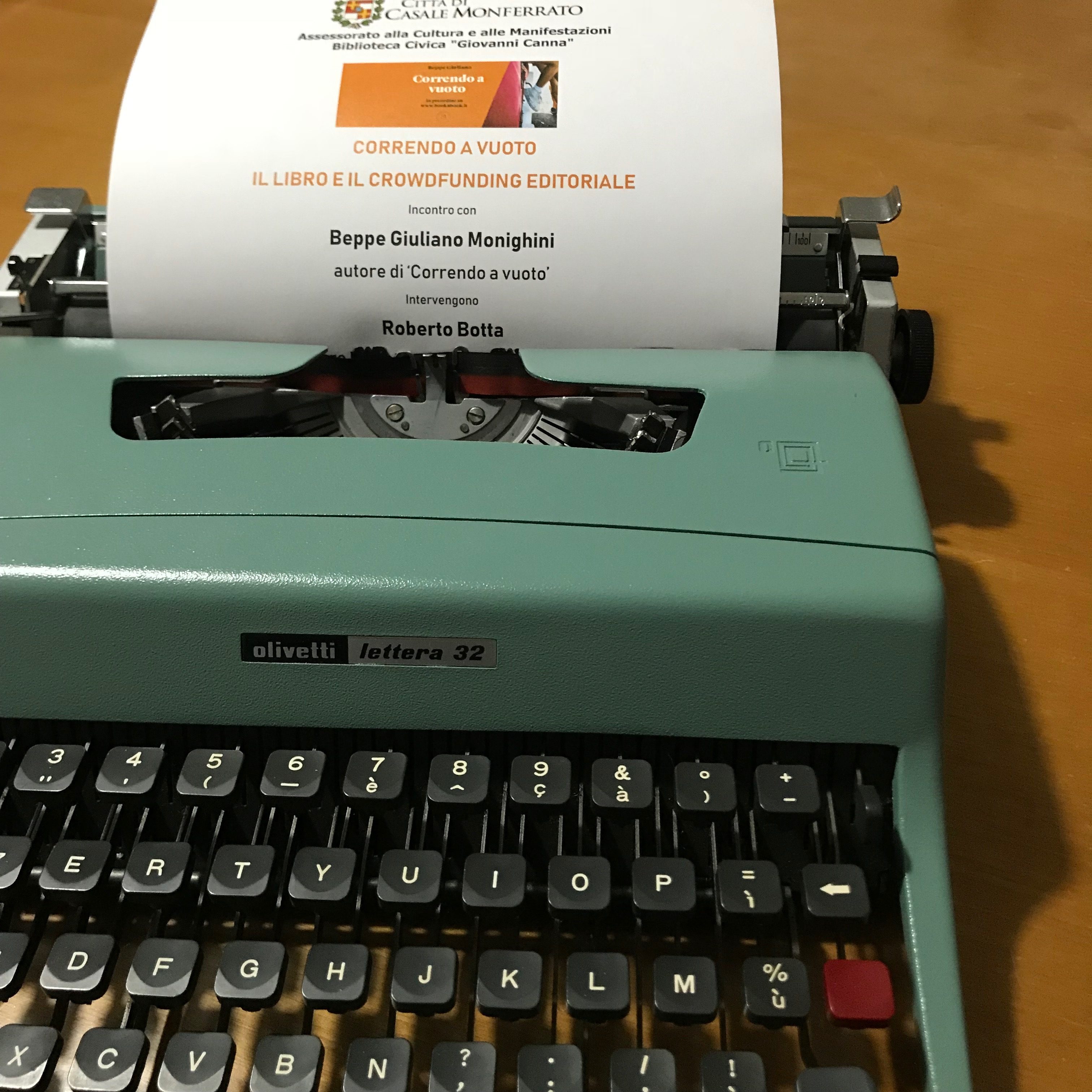 Il libro “Correndo a vuoto” presentato a Casale