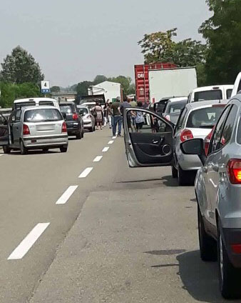 Incidente in tangenziale: traffico tornato alla normalità