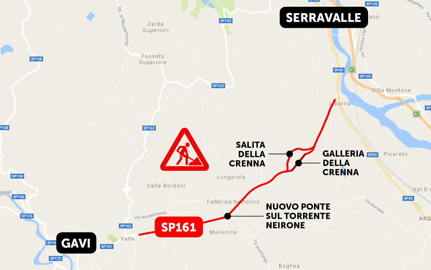 Percorribile a senso unico alternato il nuovo ponte sulla SP161 della Crenna