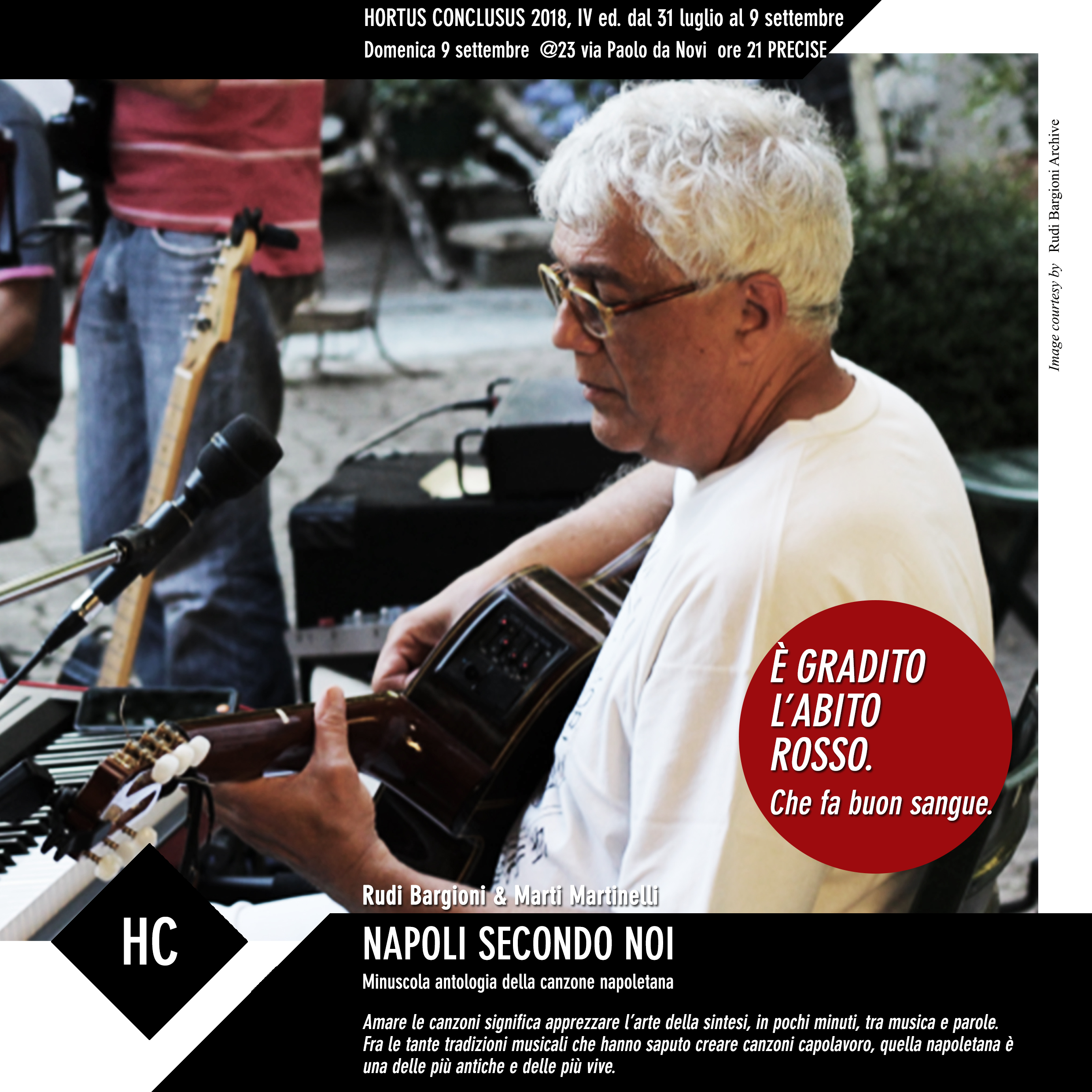 Gran finale di Hortus Conclusus con la canzone napoletana