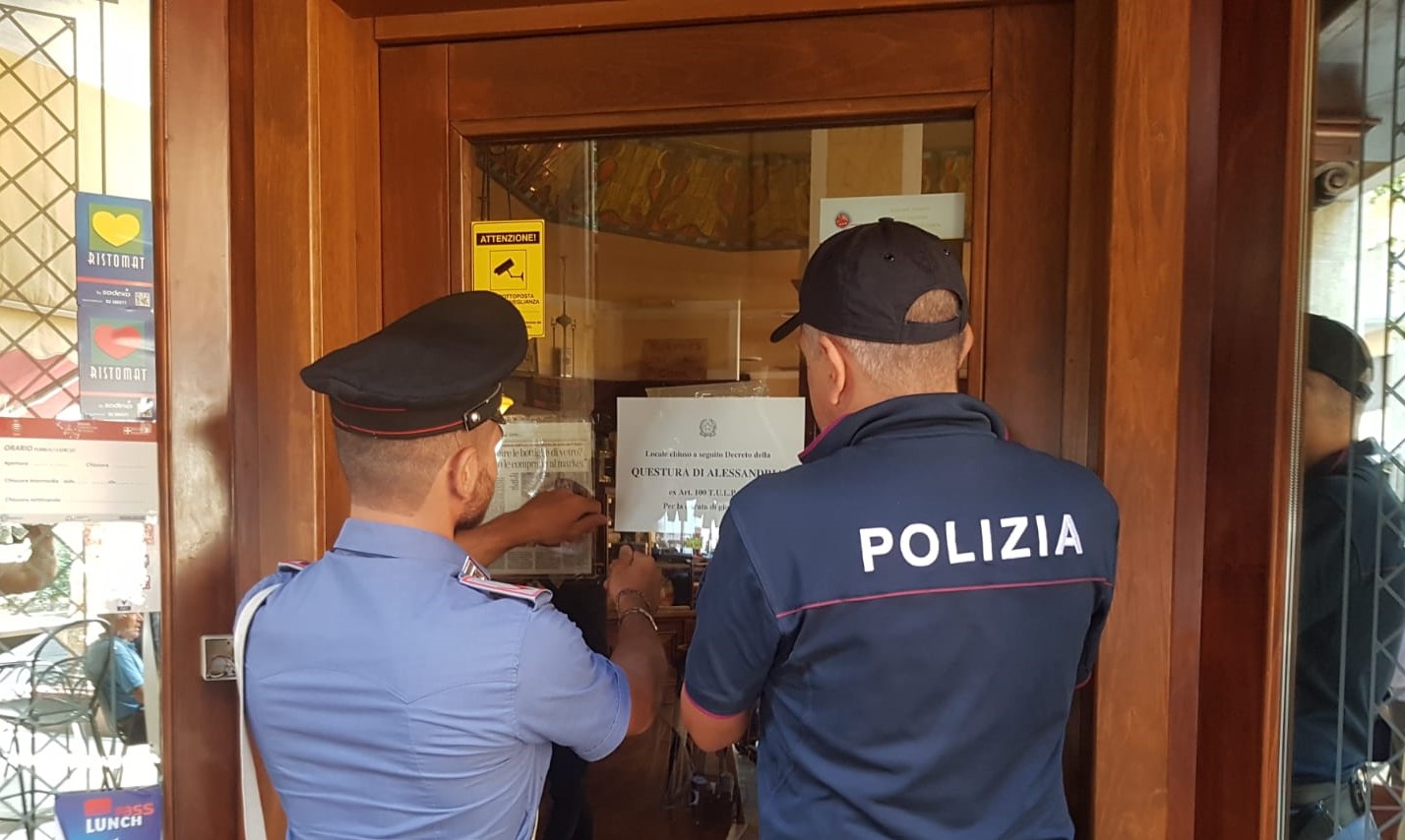 A Novi chiuso per 15 giorni un locale frequentato da pregiudicati
