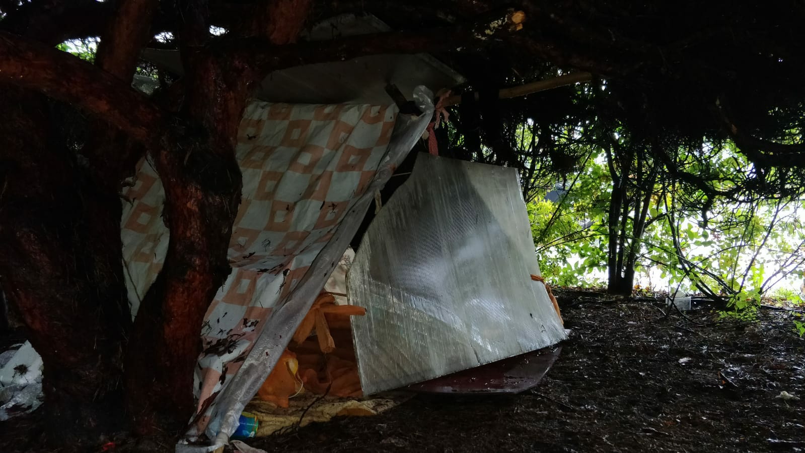 Sgomberato un accampamento abusivo vicino al Centro Borsalino