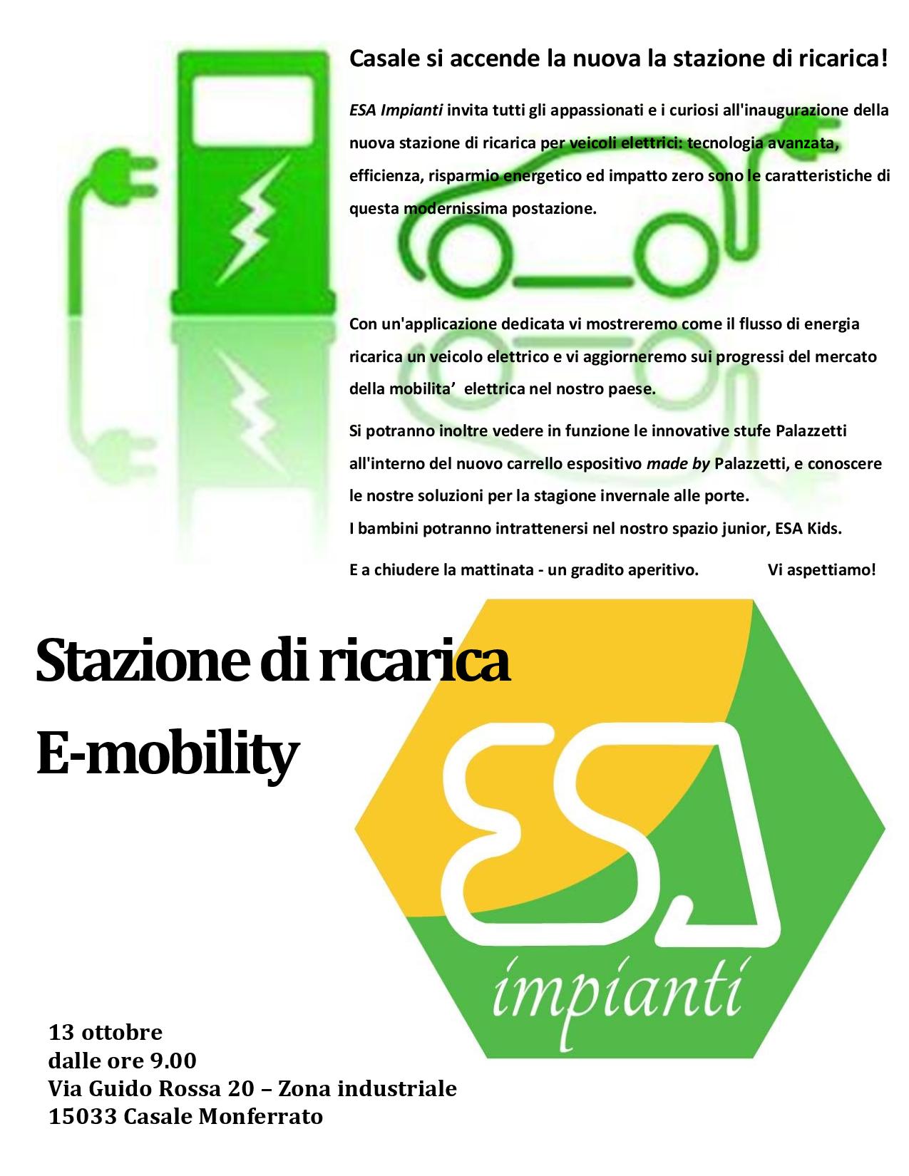 Anche a Casale una stazione di ricarica elettrica