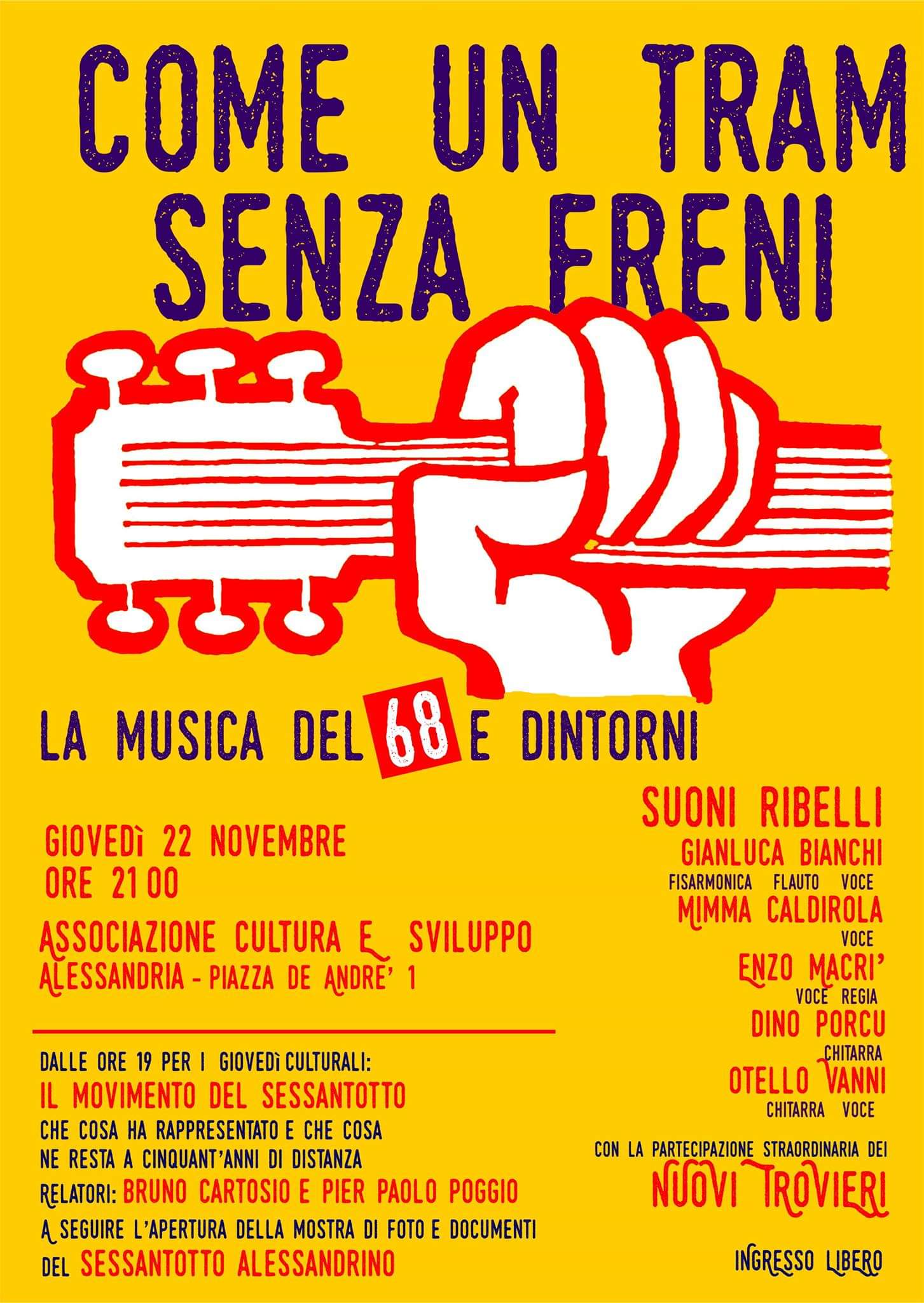 Un Incontro – Concerto per riflettere sul Movimento del Sessantotto