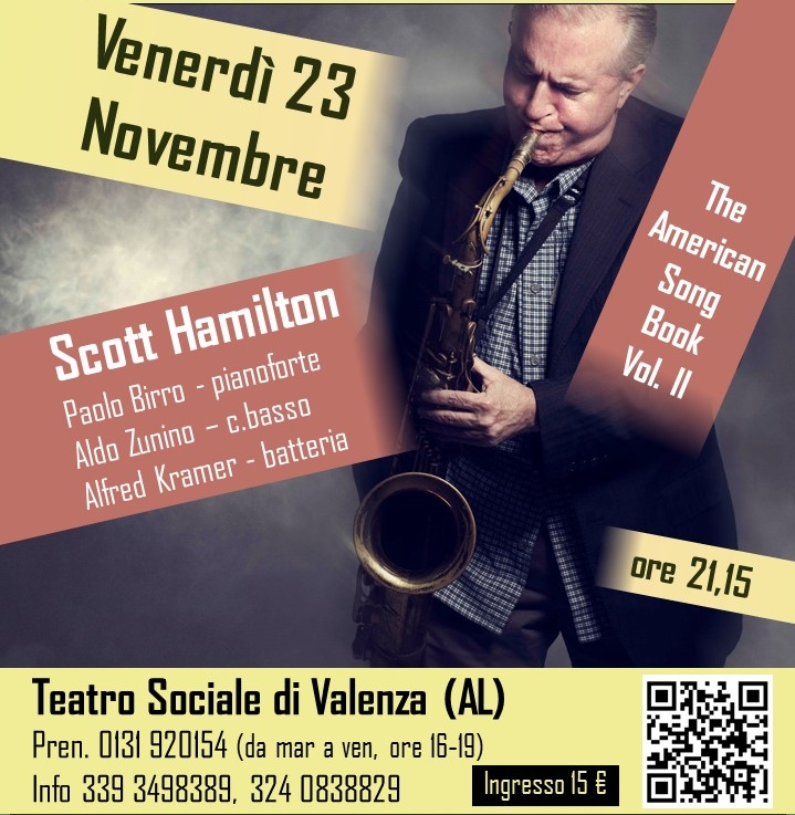 Il Sassofonista Scott Hamilton in concerto per Valenza Jazz