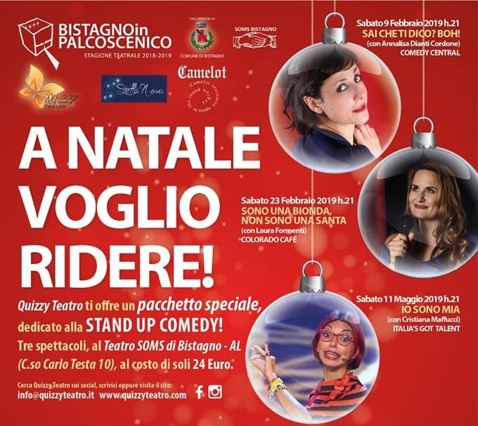 Quizzy Teatro: un regalo tutto da ridere per Bistagno in Palcoscenico