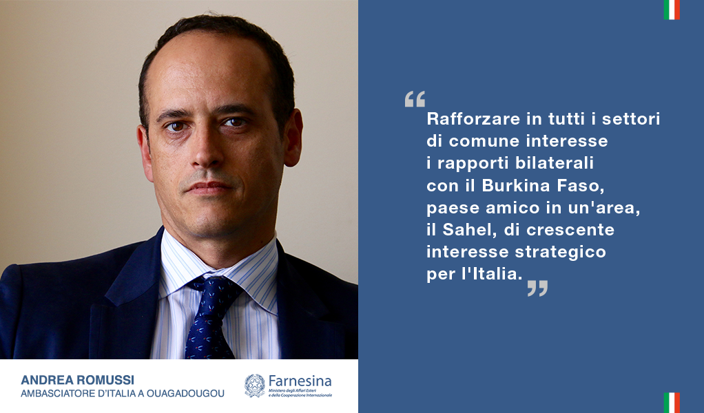 Il casalese Andrea Romussi è il primo Ambasciatore d’Italia a Ouagadougou