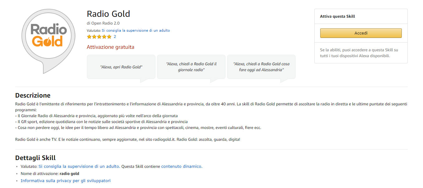 Alexa Radio Gold