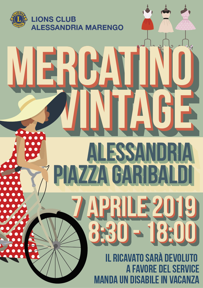 Domenica il Mercatino Vintage del “Lions Club Alessandria Marengo”