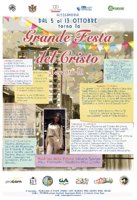 Bancarelle, mostre, musica e tanto divertimento alla Festa del Cristo