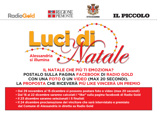 Un selfie di Natale con le luci di Alessandria per vincere Allevi
