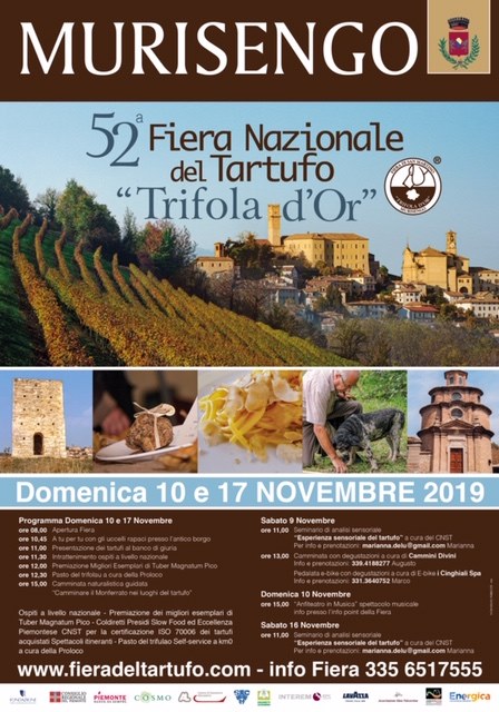 Tartufi e tanti eventi alla Fiera Nazionale “Trifula d’Or” di Murisengo