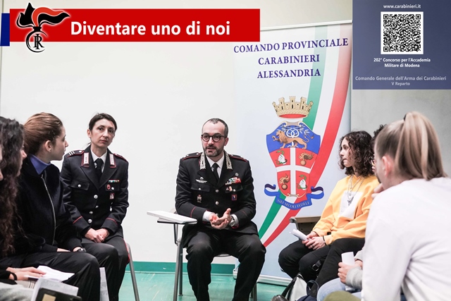 Diventare Ufficiali dell’Arma. I Carabinieri spiegano come agli studenti dello Scientifico